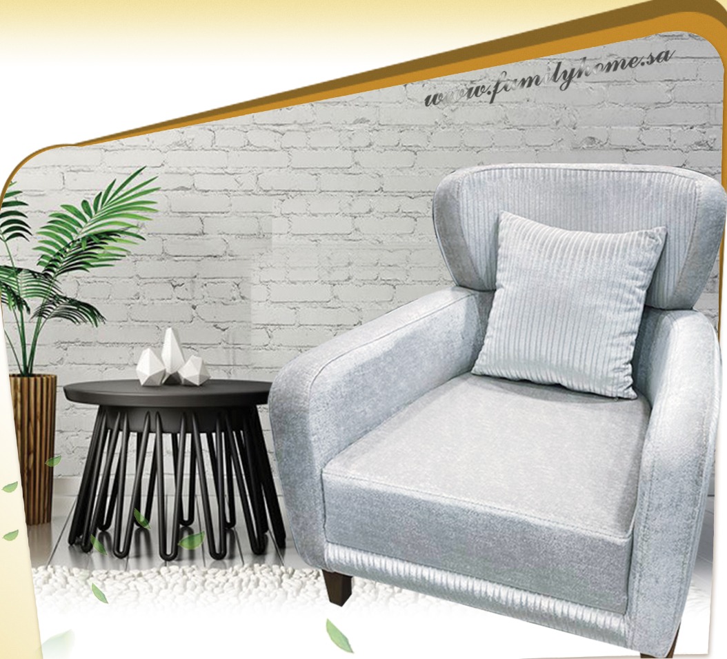 طقم كنب تركي 3+3+1+1 (كنبة رمادي+كنبة +2كرسي بيج)